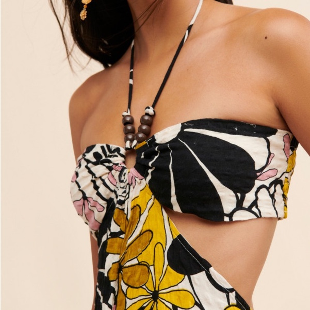 Anthropologie Bead Wide Leg Jumpsuit - Picture 3 of 9